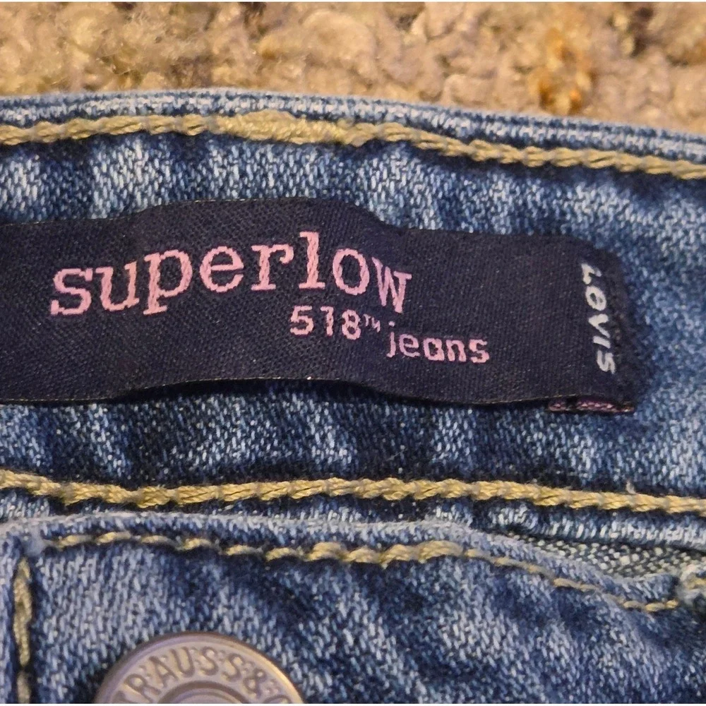 Levi's Super Low 518 Jeans Women's Size 5 Medium Blue Spandex Blend